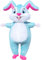 FXICH Aufblasbare Kaninchen Kostüm Hase Party Kostüm Erwachsene aufblasbare Kostüm Fancy Dress Cosplay Kleid für Ostern blue