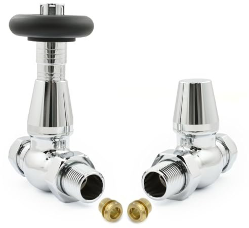 Hot Flow | Jordan Straight Thermostatic Radiator Valve 10mm Compression (Chrome)