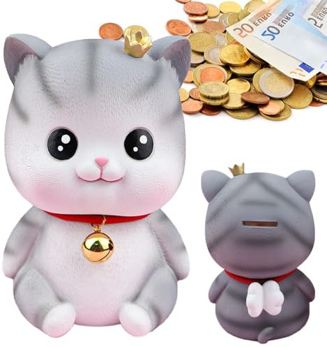 LPAMABA Spardose Kinder Katze Spardose Unzerbrechliche Spardose Sparschwein in Katzeform Münze Spardosen Jungen und Mädchen Super Süßes Sparbox Geschenk Geeignet für Geburtstage Weihnachten Babyparty