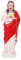 OUNONA 1stk Jesus-Statue-schmuck Figuren Für Straßenaccessoires Kunsthandwerk Aus Kunstharz Kunststoff-Jesus-Ornament Harz Krippe Statue Jesus Kunst Rot Osteuropa Schreibtisch Plastik