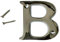 3-Inch Chrome Door Letters B - Polished, Screw On, Elegant & Bold Numerals for All Door Types