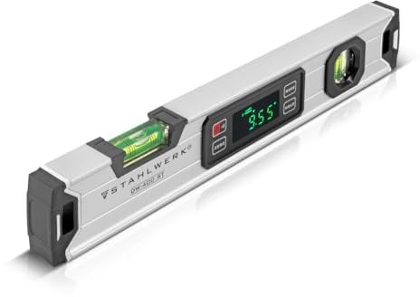 STAHLWERK Digitale Wasserwaage DW-400 ST aus Aluminium mit 400 mm Länge magnetische Richtwaage | Magnet-Wasserwaage | Aluminium-Wasserwaage | Digital-Wasserwaage | Winkelmesser