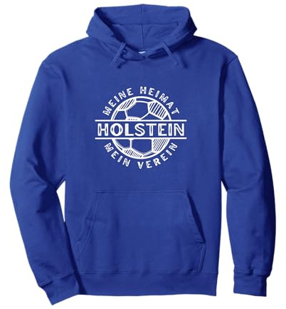 Holstein Fußball Kicken Fan Stadion blau weiss Pullover Hoodie