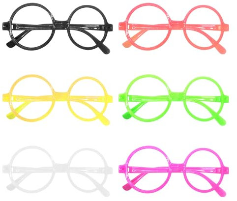 DHSBGWSX 6 gafas redondas para niños, clásicas, unisex, perfectas para fiestas y cumpleaños