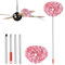 Ceiling Fan Cleaner Duster Reusable Microfiber Ceiling Fan Blade Cleaner Removable Duster with Extension Pole Adjusts 13 to 49.7 Inch for Cleaning Walls Furniture Door Window Top (Red White)