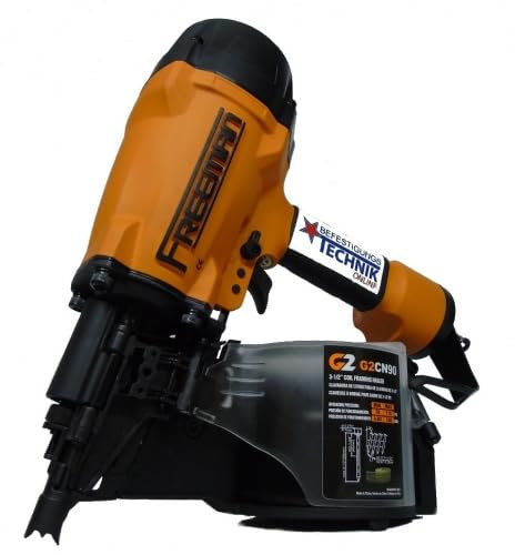 Freeman G2 FMCN90 Compressed Air Coil Nailer 45-90 mm for Coil Nails 16° Wire and Plast-Bound