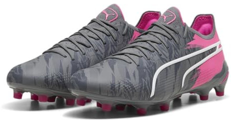 PUMA Scarpe da ginnastica unisex King Ultimate Fg/Ag, Grigio e rosa., 40.5 EU