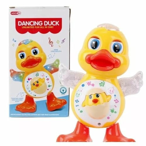Pipihome Dancing Duck Toy, Interactive Musical Toys, Light Up Toys Crawling Duck, Sensory Toys for Babies 1 2 3 Years Old Boys Girls, Birthday Gifts for Kids Baby 6 to 12 Months