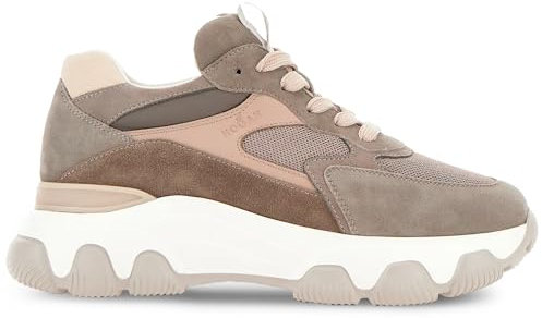 Hogan Sneaker da Donna Hyperactive Marrone e Rosa in Pelle e Suede - HXW5400DG60 HLD0GAM - Taglia 39