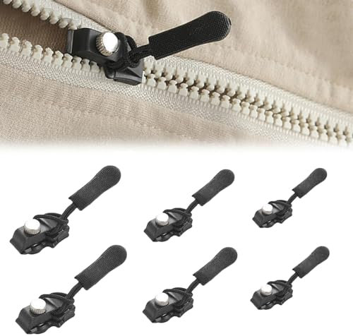 NATOSU Reißverschluss Reparaturset, 3 Größen, Sofort-Reißverschluss Fixierer, Verlängerung und Befestigung, Universal Reißverschluss Fix Schraubenkopf mit Gleitzähnen, Reißverschluss Schieber Ersatz
