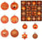 44pcs Christmas Tree Decorations Baubles,Orange Christma Baubles Xmas Ball Ornaments 3cm 6cm Mini Bauble Hanging Ball Plastic Christmas Bulbs for Xmas Tree Decorations,Home Party,Wedding Decor