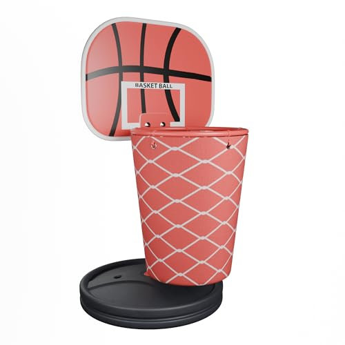 Basketball Trash Can for Boys Room Decor – Sport Funny Useful Christmas Gift for Boys 4-6 8-12, Basketball Hoop Garbage Waste basket bin w.Backboard for Fun & Easy Cleanup – Ideal for Kids and Office