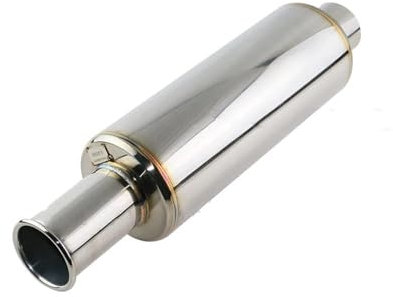 ZSGHJA Exhaust Tip Exhaust Muffler Pipe Car Resonator 63mm Race Spoon Plate Muffler Universal Tail Pipe