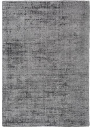 möbelando Teppich >Luxury< Luxury, Teppich, Kurzflor, maschinell gewebt, gekettelt, (BxL) 80 x 150 cm, 100% Viskose, Rückenmaterial 100% Baumwolle, Grau/Anthrazit, 4000 g/m², Wohnzimmer, Esszimmer