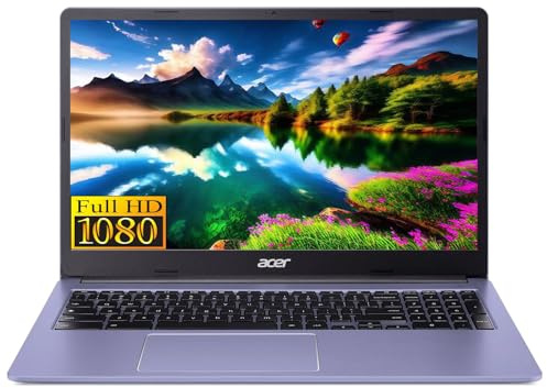acer Chromebook LCD IPS Full HD de 15.6 pulgadas en lavanda Intel Procesador hasta 2.8 GHz 4 GB DDR4 64 GB eMMC Intel 4K Graphics 6ª generación WiFi Webcam Chrome OS (CB315P - renovado)