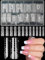 XIAOHEBAN 120 Pièces Popit Ongle Carre, 12 Tailles d'Extension Faux Ongles Capsule Americaine Ongle, Gel Popit Ongle Polygel Dual Nail Forms Couverture Complète Pour Manucure Et Diy Nail Art