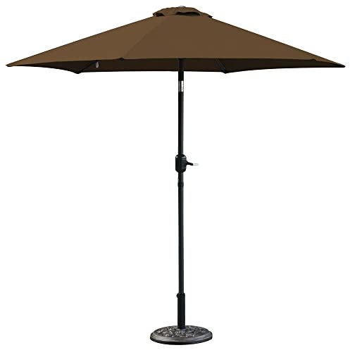 OOMRNV Parasol De Plage, Parasol D'Extérieur, Parasol De Terrasse Rond, Auvent De Jardin, Parapluie À Manivelle, Café