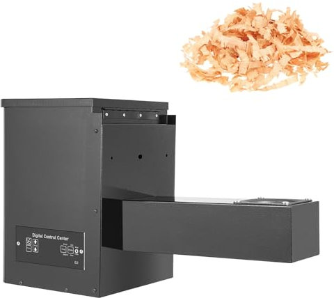 AXGCAA Pellet-Smoker-Trichter-Bausatz, Elektrischer Holzpellet-Smoker-Grill mit Selbstzündung, 250-W-Grilltrichter mit digitalem Temperaturregler, für Grillen im Garten