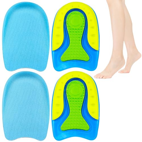 Galenecx 2 Piezas Taloneras, Plantillas para Espolón Calcáneo, Plantillas De Gel Suave Espolón Taloneras Espolon Calcaneo, Para Zapato Aliviar Fascitis Plantar, EspolóN CalcáNeo Dolor Aquiles