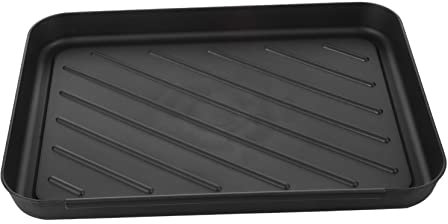 HOMSFOU Plastic Multipurpose Storage Tray Versatile Boot Mat Tray for Shoes and Plants Washable Indoor Outdoor for Car Trunk and Household Items