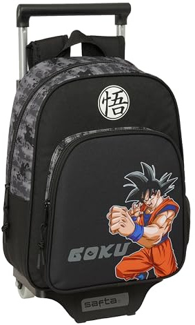 Dragon Ball Kinderrucksack mit Trolley Safta 705, ideal für Kinder verschiedener Altersgruppen, bequem und vielseitig, Qualität und Widerstandsfähigkeit, 27 x 10 x 33 cm
