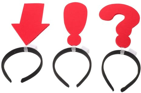 UKCOCO Leuchtendes Haarband mit Pfeilform aus Filz 3 Stück Kreatives Rotes Stirnband für Festliche Familienfeiern und Silvesterpartys Auffälliger Haarschmuck mit LED Licht