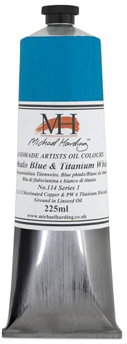 Michael Harding : Oil Paint : 225ml : Phthalo Blue & Titanium White