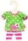 Heless 9255 - Bekleidungsset für Puppen, 2 teilig, Hängerchen mit Leggings, Größe 20 - 25 cm