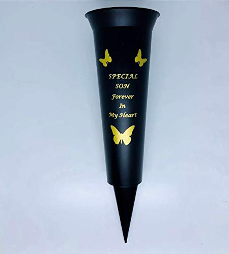 David Fischhoff Grabvase mit Spitzen-Motiv Special Son