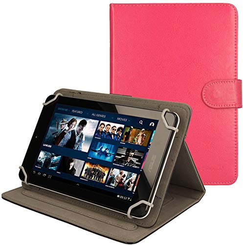 TECHGEAR [Cosmic (8) Universal Case for Lenovo Tab E7, Tab 4 7 Inch Tablet - 360 Degree Rotating & Detachable Holder Case with Viewing stand (Pink)