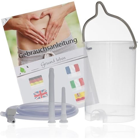 Horn Medical 1 Liter Einlaufbecher für die Darmreinigung oder bei vaginalen Irritationen - einfache Handhabung zur Selbstanwendung