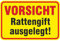 Schild Vorsicht Achtung Rattengift ausgelegt aus Aluminium-Verbundmaterial 3mm stark 20 x 30 cm