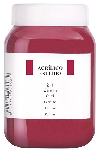 Lienzos Levante Estudio Pintura en Dispersión Acrílica, Rojo (Carmine - 211), 500 ml
