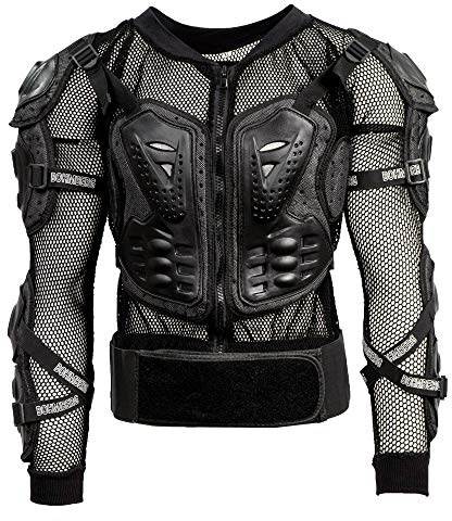 BOHMBERG® Body Protector Safty Jacket Protektoren Hemd Brustpanze Motorrad Schutz Protektoren Motorradjacke Hemd Brustschutz Fallschutz Schutzjacke - M