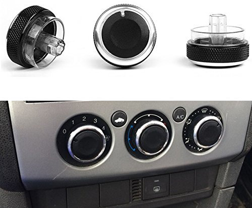 PolarLander 3pcs / Lot Aire Acondicionado Control De Calor Conmutador Perilla De La CA Perilla De Coche con Estilo Negro