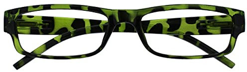 OPULIZE ACE Lesebrille Grüne Schildpatt Leicht Komfortabel Leser Herren Damen Lesehilfe R32-6 +2.00