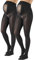 CALZITALY 2 Paires de Collants de Grossesse Opaques Quotidiens | S, M, L, XL | Noir, Bleu | 40 DEN | Fabriqué en Italie (XL, 2 X Noir)