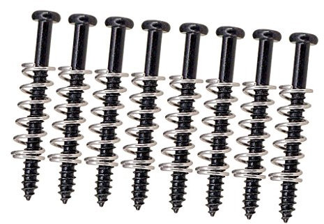 16 Stück Humbucker Tonabnehmer Pickup Schrauben und Feder Zubehör für E-Gitarre - Schwarz