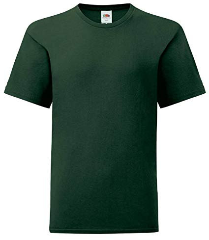 Fruit of the Loom Kids Iconic T-Shirt Größe 104-164, Farbe:waldgrün, Größe:116