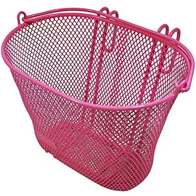 Kinder Fahrradkorb - pink Lenkerkorb Metall - vorne - Korb Kinder Fahrrad 20x18x10cm - Mädchen Kinderfahrrad Korb für vorne - Fahrradkörbchen - Laufradkorb - Red Loon