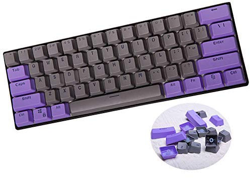 Keycaps,61 Keycaps Backlight PBT Tastenkappe für Ducky / GH60 / RK61 / ALT61 Keyboard Keys (Keyboard