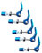 DAZISEN Quick Release Bicycle Clamp - Seatpost Clamp Suitable for Mountain Bicycle Road Bike,Blue,60 * 65mm