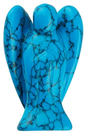Nupuyai Engel Edelstein Schutzengel Figur Kristall Taschenengel Heilstein Talisman Glücksbringer Engelsstatue Fengshui Dekoration