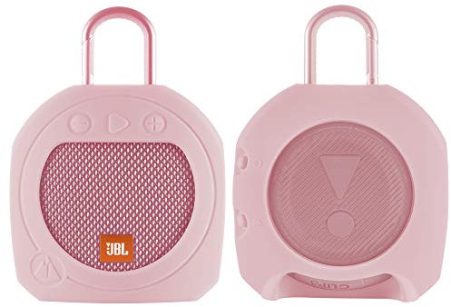 TXEsign Protective Silicone Stand Up Case for JBL Clip 3 Waterproof Portable Speaker (Pink)
