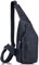BULLCAPTAIN Herren-Umhängetasche aus echtem Leder, Schwarz, 12.6x5.9x2.1, Sling-Rucksäcke