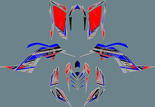 Custom Motorcross Aufkleber Motorrad Decals Grafik-Kit für Yamaha Raptor 700r 2006 2007 2008 2009 2010 2011 2012 (lila)