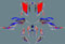 Custom Motorcross Aufkleber Motorrad Decals Grafik-Kit für Yamaha Raptor 700r 2006 2007 2008 2009 2010 2011 2012 (lila)
