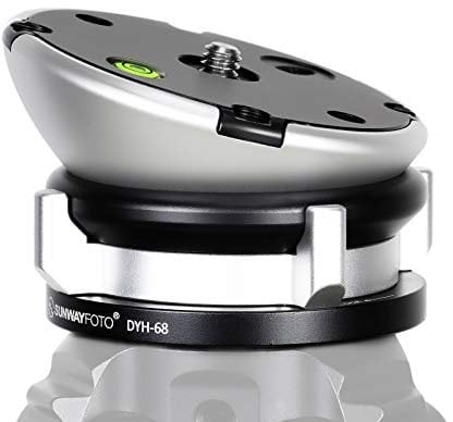 SUNWAYFOTO Base di livellamento DYH-68 Testa treppiede Capacità di carico 10 kg