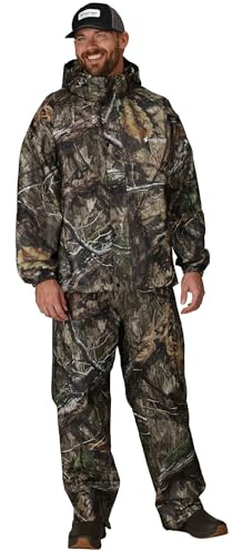 FROGG TOGGS Men's Standard Classic All-Sport 3-Layer Waterproof Breathable Rain Suit, Mossy Oak DNA, X-Large