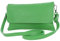 modamoda de T226 Damen Leder Clutch Umhängetasche Abendtasche Small handmade in Italy, Farbe:Blattgrün